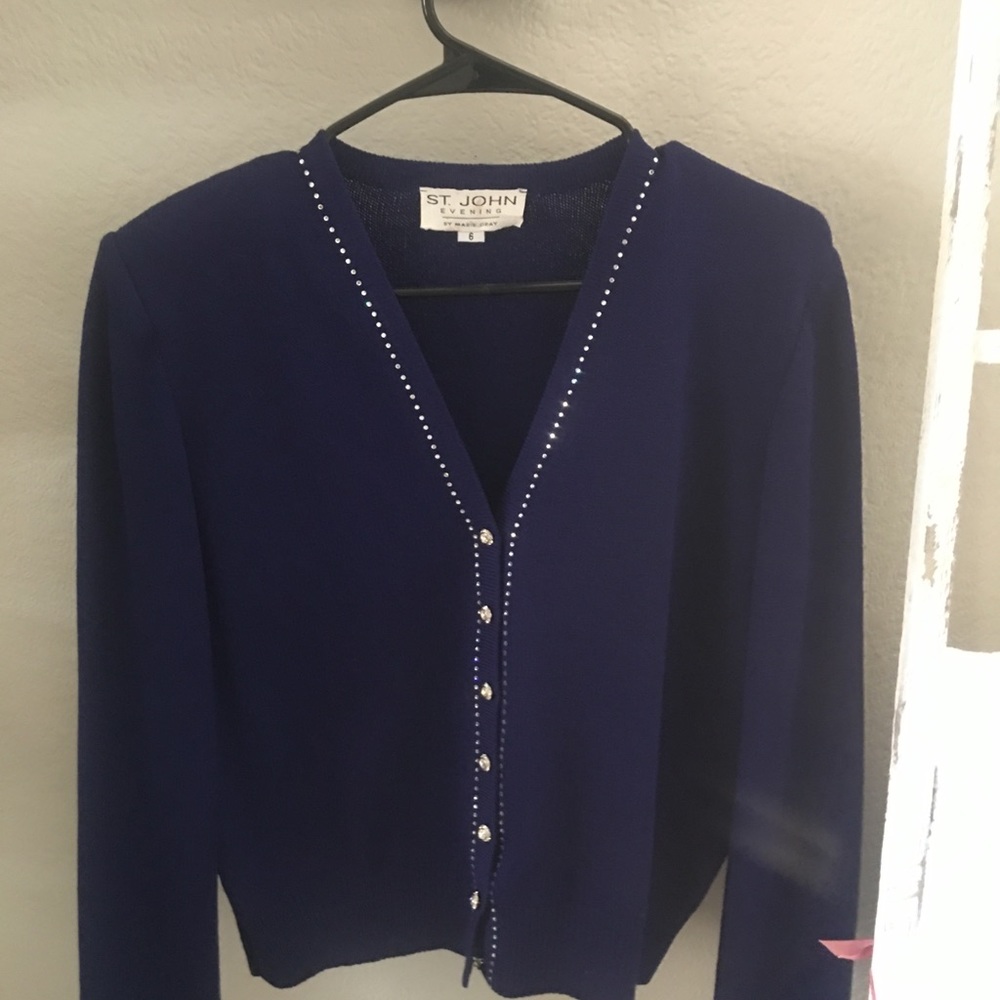 At John absolutely  breathtaking St John evening wear sweater.  Very pretty